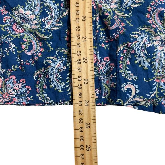 Lauren Ralph Lauren Sleep Shirt Womens XL Blue Paisley Black Label Sleepshirt - Picture 12 of 12